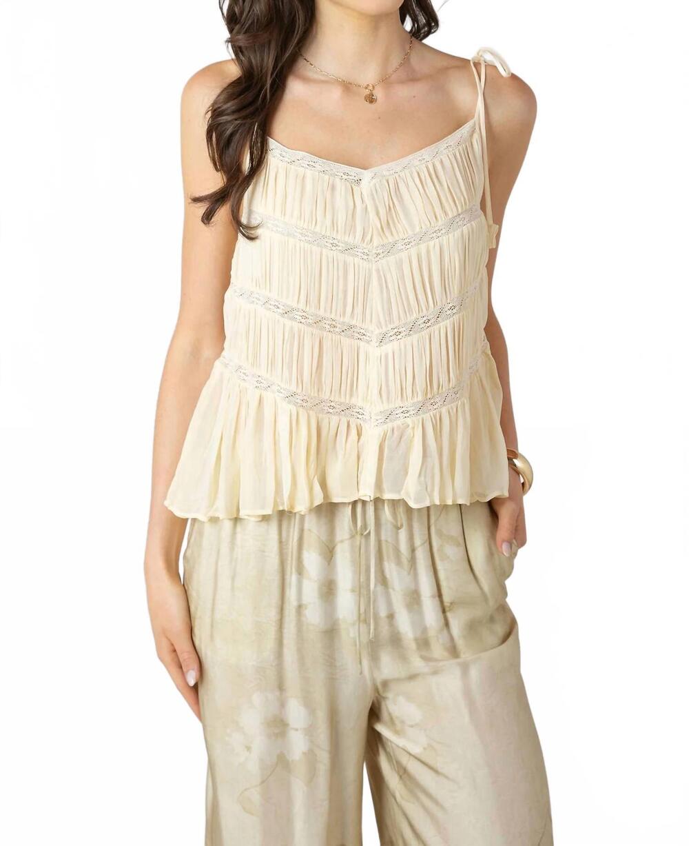 NEW DEX soft whispers tank top in buttercream